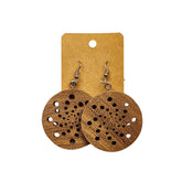 Boucle d'oreille en bois surcyclé